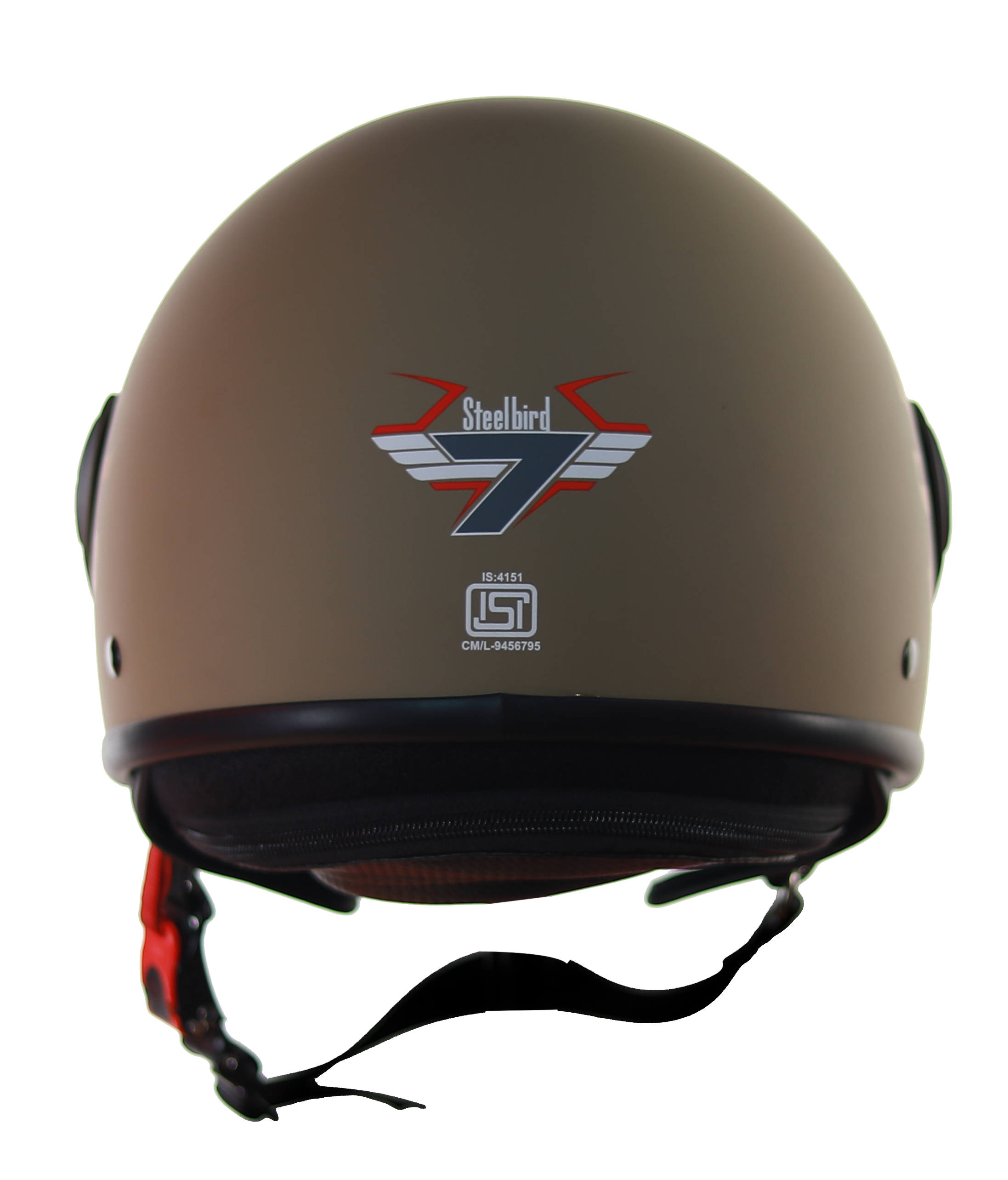 Steelbird SB-27 7Wings Tank Open Face Graphic Helmet (Matt Desert Storm Gold With Chrome Silver Visor)